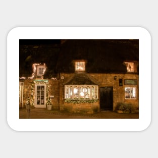 Broadway Christmas Lights Cotswolds Worcestershire Sticker